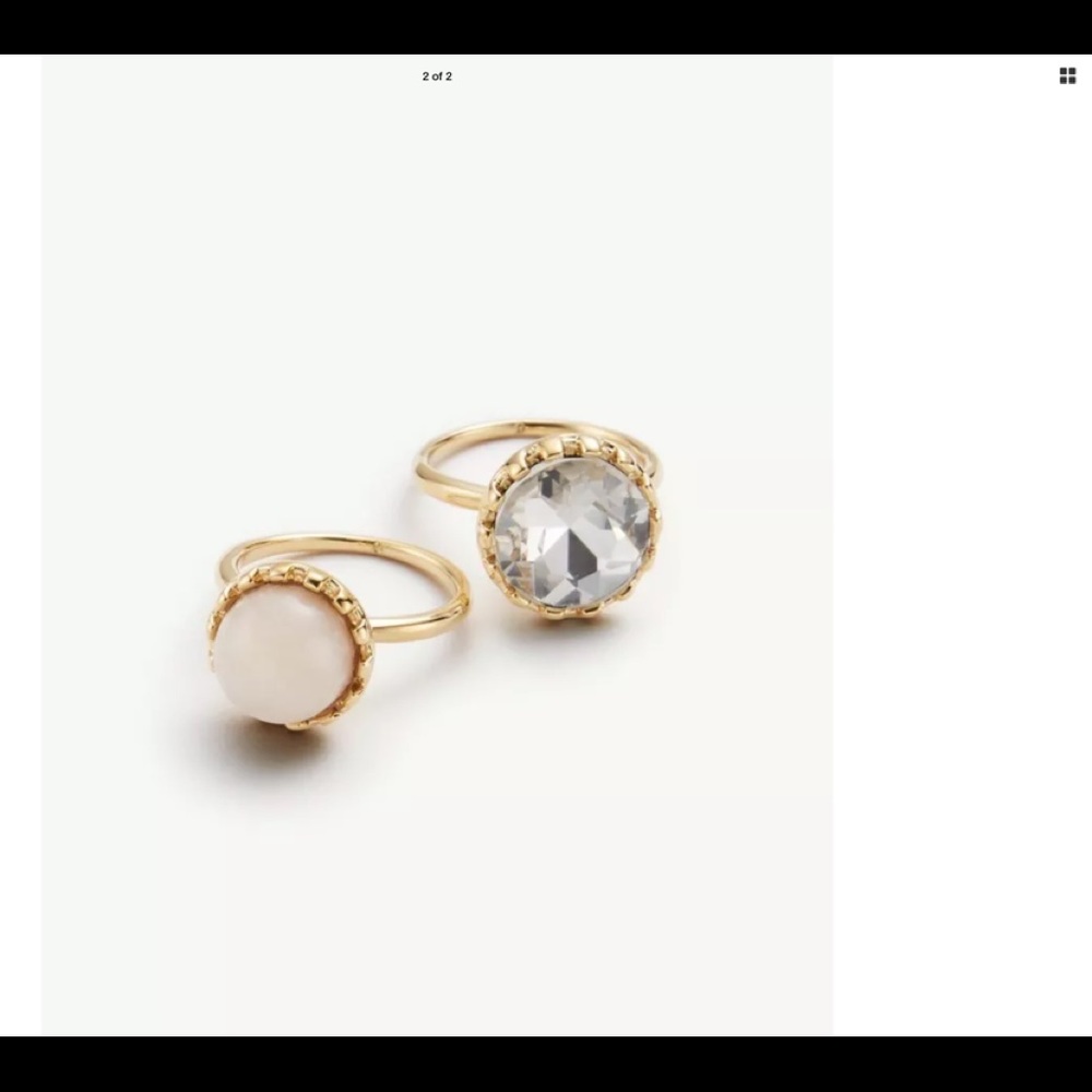 NWT Ann Taylor Stone Stackable Rings Sz 6 # 422574